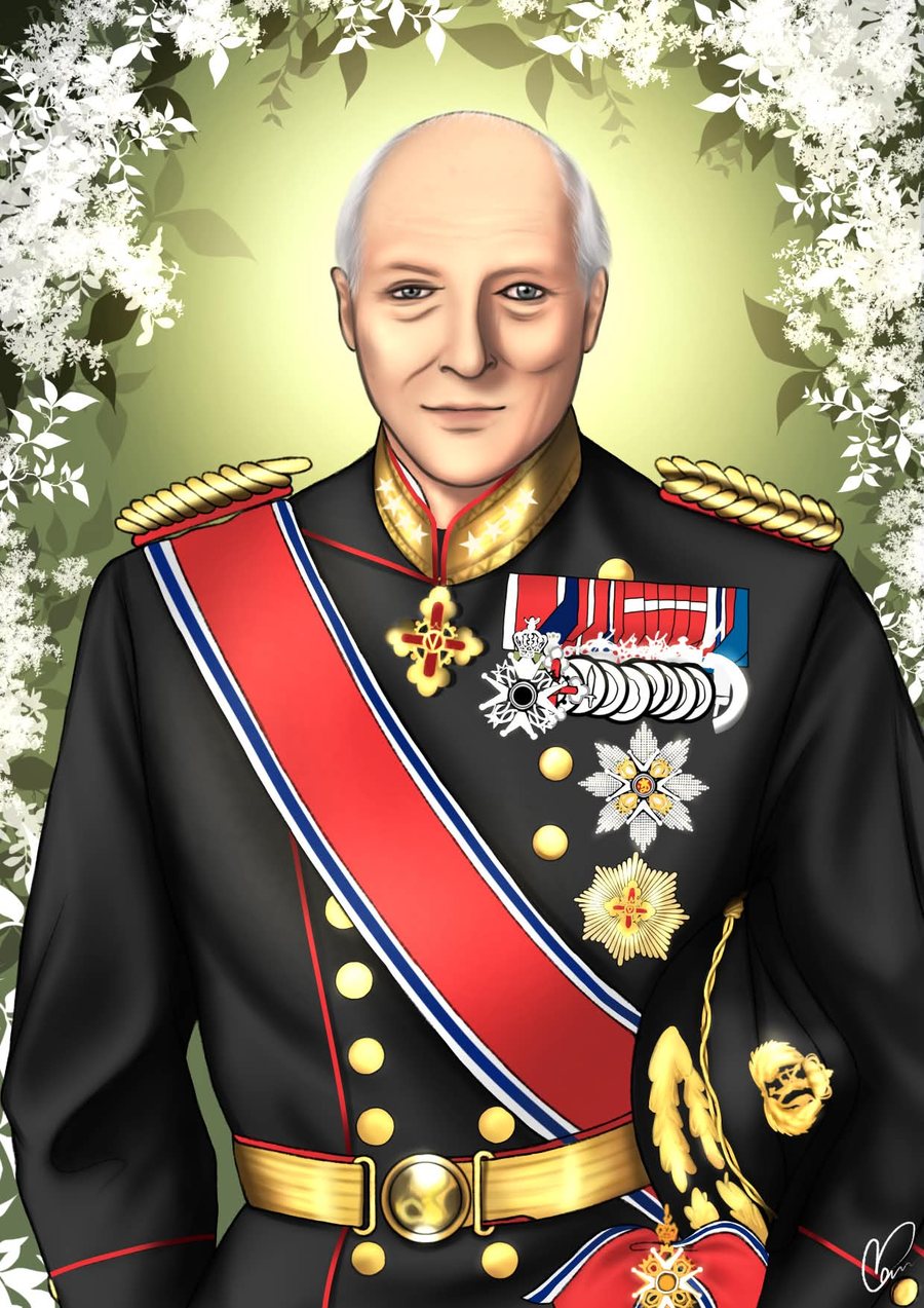 SOM GENESIS artwork 1, Harald: Farewell to a King, original hand-drawn digital illustration by Thai artist Som