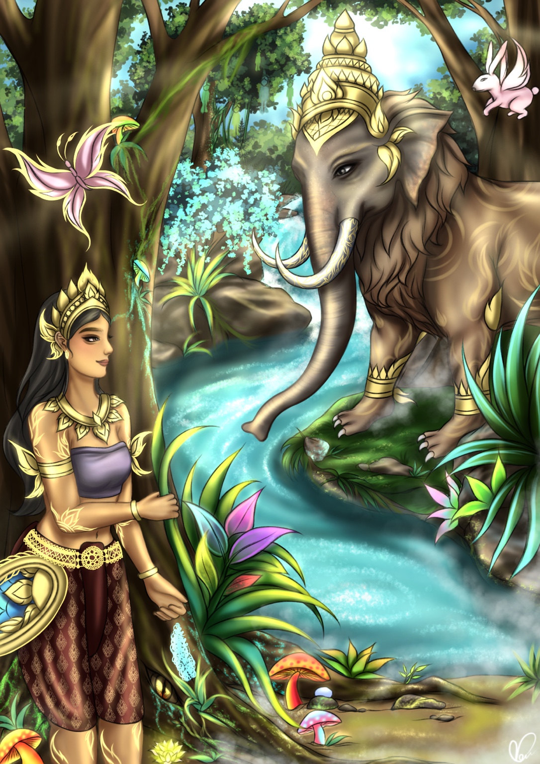 SOM GENESIS artwork 7, Kochasri, original hand-drawn digital illustration by Thai artist Som